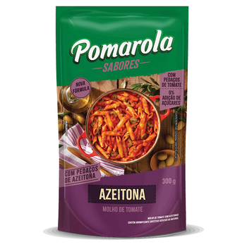 Molho de Tomate Pomarola com Pedaços de Azeitona 300g
