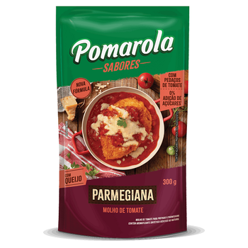 Molho de Tomate Pomarola Parmegiana com Queijo Sachê 300g