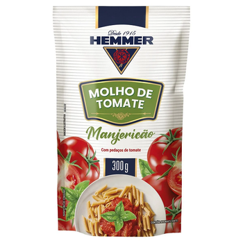 Molho Tomate Hemmer Manjericão Sache 300g