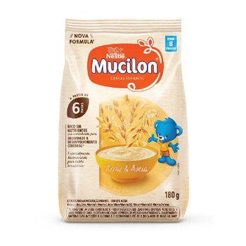 Mucilon Nestlé Aveia e Arroz Sachê 180g