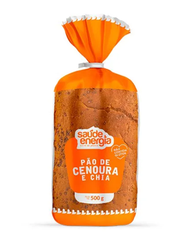 Pão de Cenoura e Chia Saúde Energia sem Glúten 500g