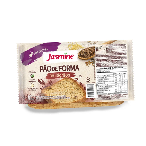 Pão de Forma Jasmine Multigrãos sem Glúten 350g