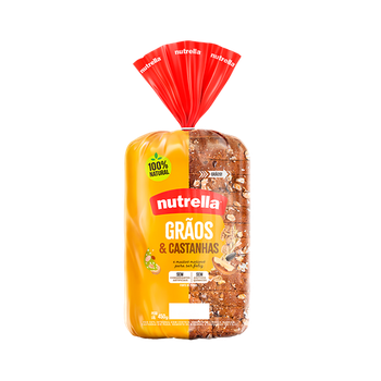 Pão Nutrella Grãos e Castanha 450g
