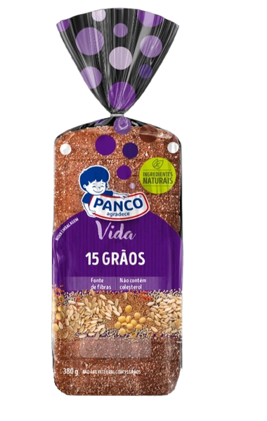 Pão Panco Vida 46% Integral 15 Grãos 380g