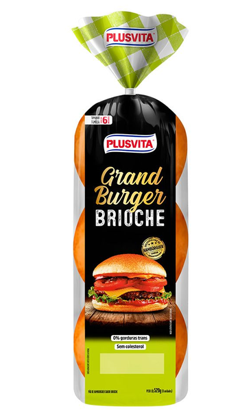 Pão Plus Vita Grand Burguer Tipo Brioche 520g