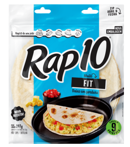 Pão Tortilha Rap 10 Fit 297g