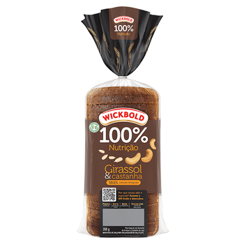 Pão Wickbold 100% Nutrição Girassol e Castanha 350g