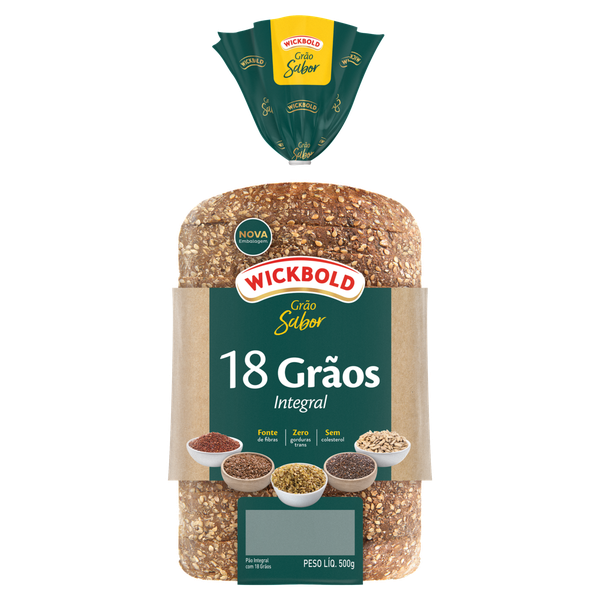 Pão Wickbold Integral 18 Grãos 500g