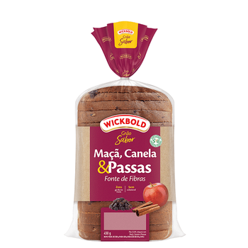 Pão Wickbold Integral Maçã, Canela e Passas 450g