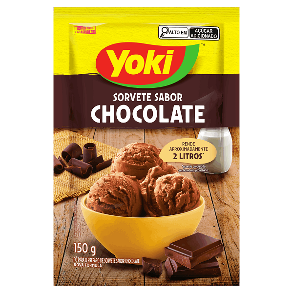 Pó para Sorvete Yoki Chocolate 150g