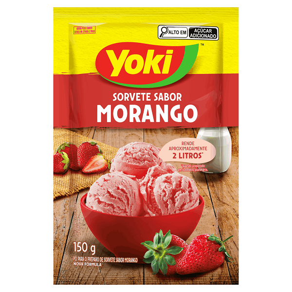 Pó para Sorvete Yoki Morango 150g