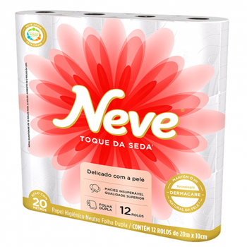 Papel Higiênico Neve Folha Dupla Toque Seda 20m 12un