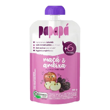 Papinha Papapá Orgânico Maçã e Ameixa 100g