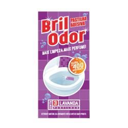 Pastilha Bril Odor Adesiva Sanitária Lavanda com 3 unid