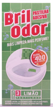 Pastilha Bril Odor Adesiva Sanitária Limão com 3 unid