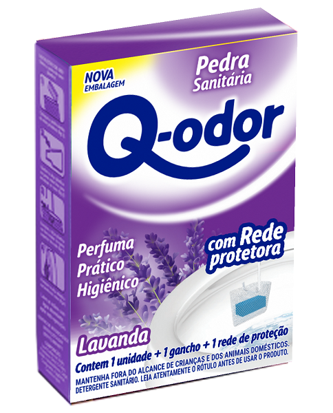 Pedra Sanitária Q-Odor com Rede Lavanda 1un