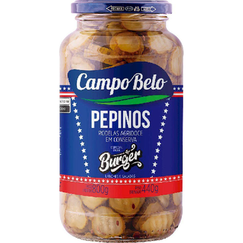 Pepinos em Conservas Rodelas Campo Belo 440g