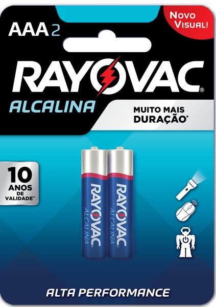 Pilha Rayovac Palito Alcalina  AAA 2un