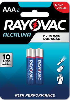 Pilha Rayovac Palito Alcalina  AAA 2un
