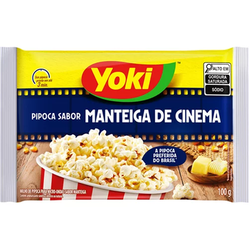 Pipoca Microondas Yoki Manteiga de Cinema 100g