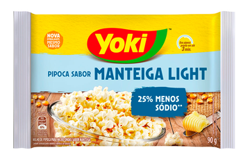 Pipoca Microondas Yoki Manteiga Light 90g