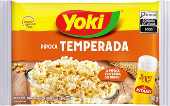 Pipoca Microondas Yoki Temperada com Toque Chef 100g