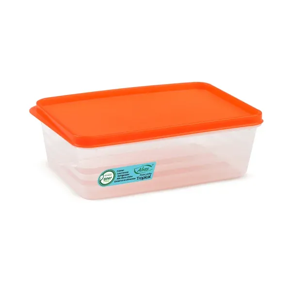 Pote Hermético Tropical Retangular Sortido 1,4L