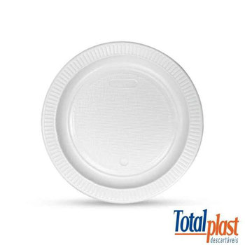 Prato Descartável Total Plast Branco 14,8cm 10 und