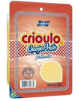 Queijo Crioulo Prato Embalado 150g