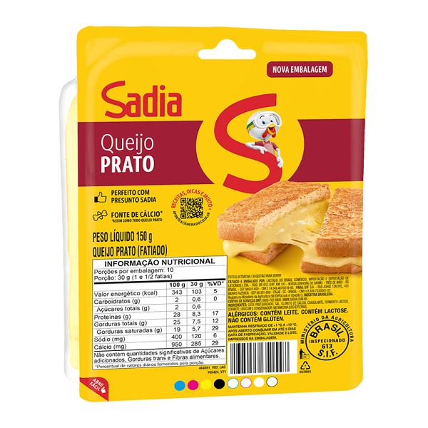 Queijo Prato Sadia Fatiado 150g