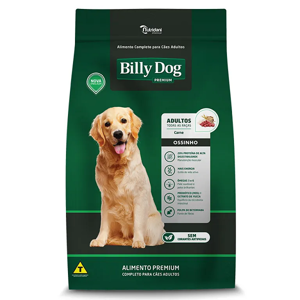 Ração Billy Dog Ossinho 20% Carne 1kg