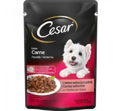 Ração Cesar Carne Assada Sachê 85g