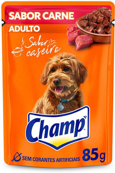Ração Champ Adulto Carne Sache 85g