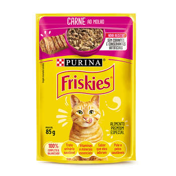 Ração Friskies Carne ao Molho 85g