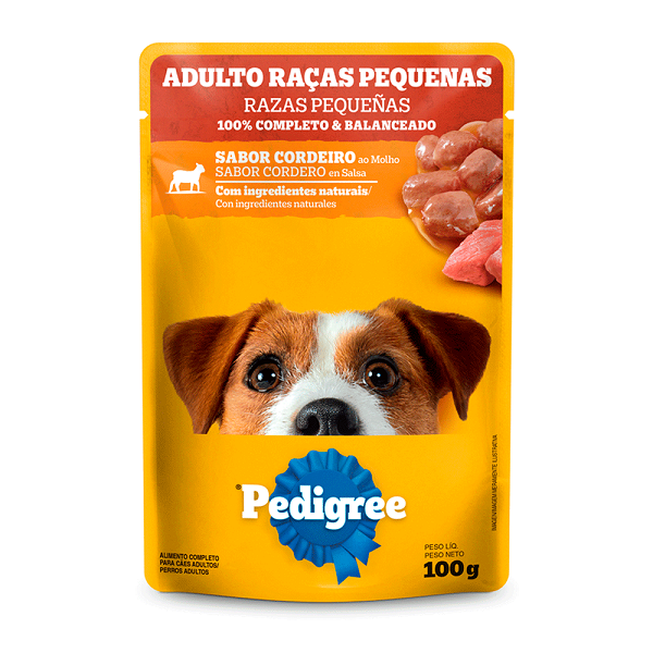 Ração Pedigree Adulto Cordeiro ao Molho Sachê  100g