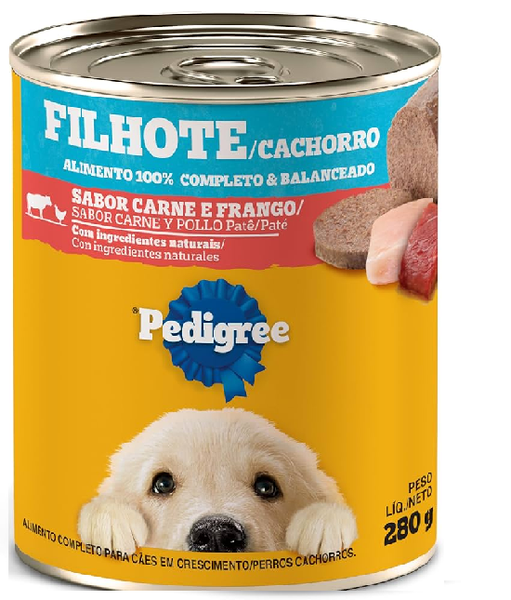 Ração Pedigree Carne e Frango Filhote Lata 280g