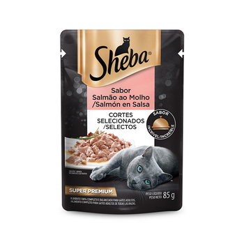 Ração Sheba Salmão ao Molho Sachê 85g