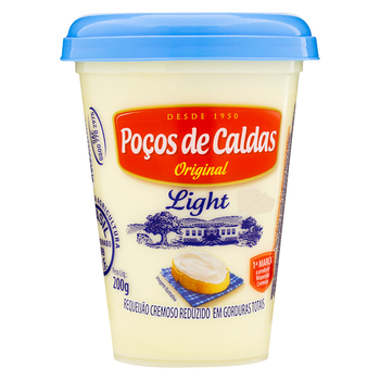 Requeijão Poços de Caldas Light 200g