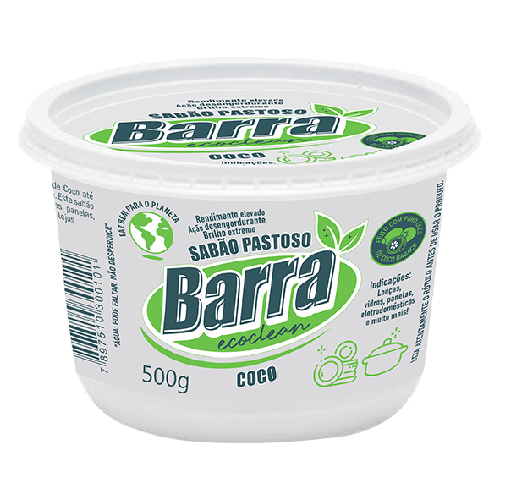 Sabão de Coco Pastoso Barra 500g