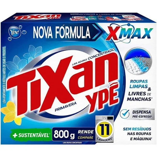 Sabão em Pó Tixan Primavera Azul 800g
