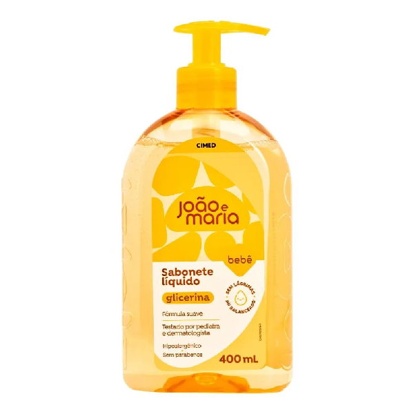 Sabonete Líquido Glicerina Babê João e Maria 400ml