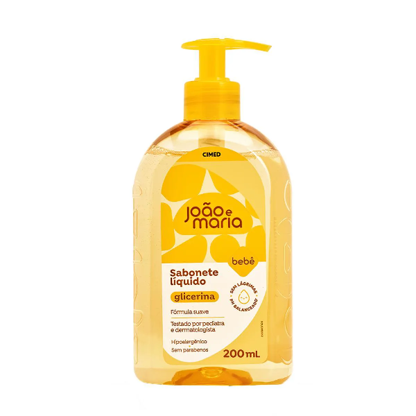 Sabonete Líquido Glicerina João e Maria Bebê 200ml