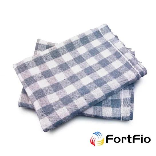 Saco Alvejado Fortfio Xadrez 45x65 cm