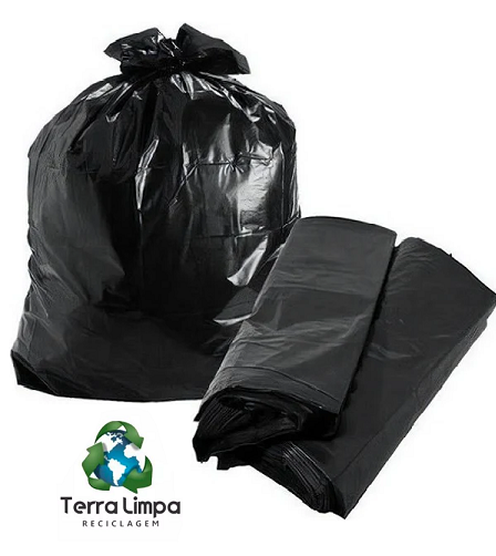 Saco de Lixo Terra Limpa Preto Médio 100L 75X90 50un