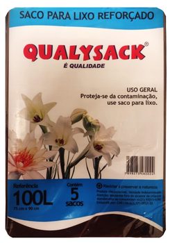 Saco de Lixo Qualysack Preto Dobrado 100l