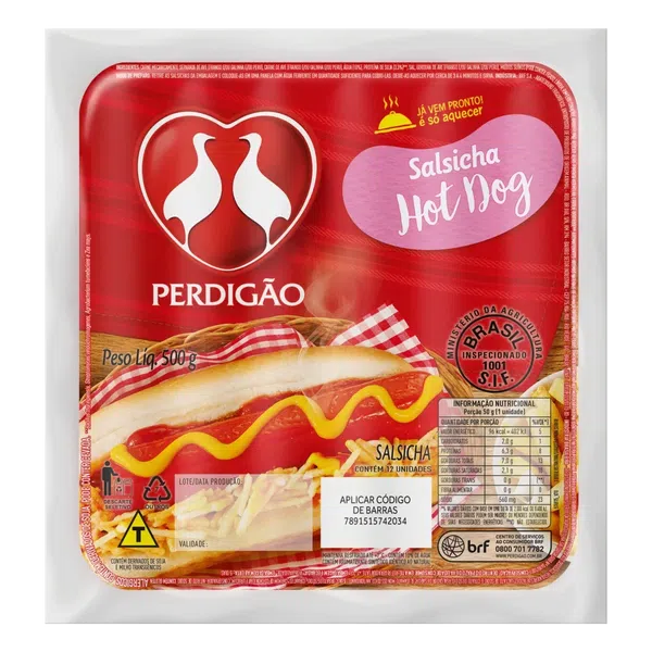 Salsicha Perdigão Hot Dog 500g