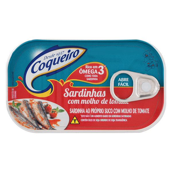 Sardinhas Coqueiro com Molho de Tomate 125g