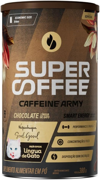 Suplemento Alimentar Supercoffee Chocolate Língua de Gato 380g