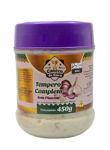 Tempero Completo Caneco de Ouro sem Pimenta 450g