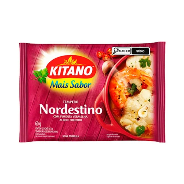 Tempero Kitano Mais Sabor Nordestino 12un 60g